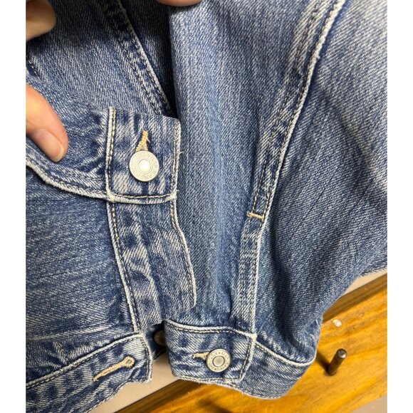 Gap Factory Jean Jacket Blue Medium Wash Classic Denim Casual Womens M - Picture 6 of 9